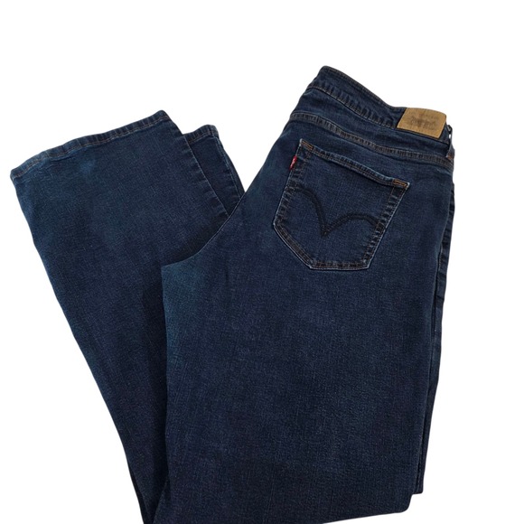 Levi's Denim - Levis 512 Womens Bootcut Jeans Blue 22W Perfectly Shaping Stretch Western Cowboy